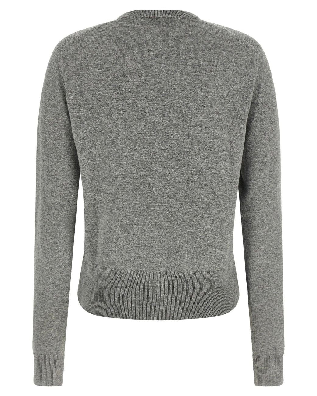 Dolce & Gabbana Gray Dolce & Gabbana Logo-Button Cashmere Cardigan