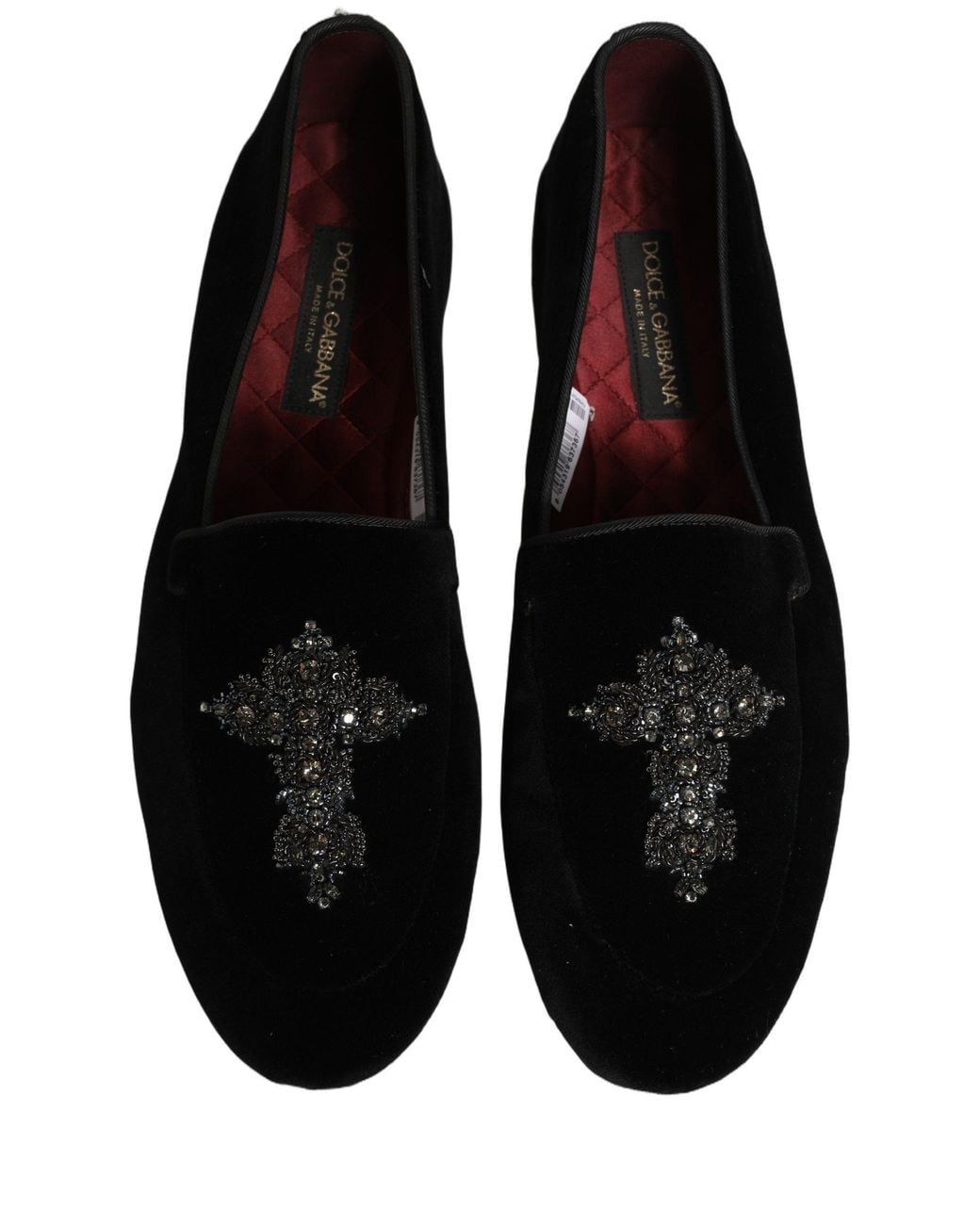 Dolce & Gabbana Black Suede Embellished Dress Loafers Shoes for men