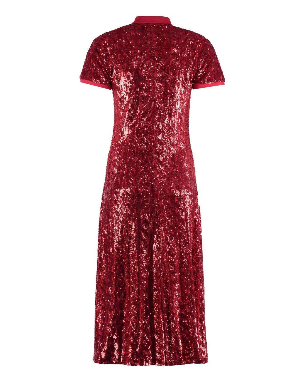 Polo Ralph Lauren Sequin Dress in Red | Lyst