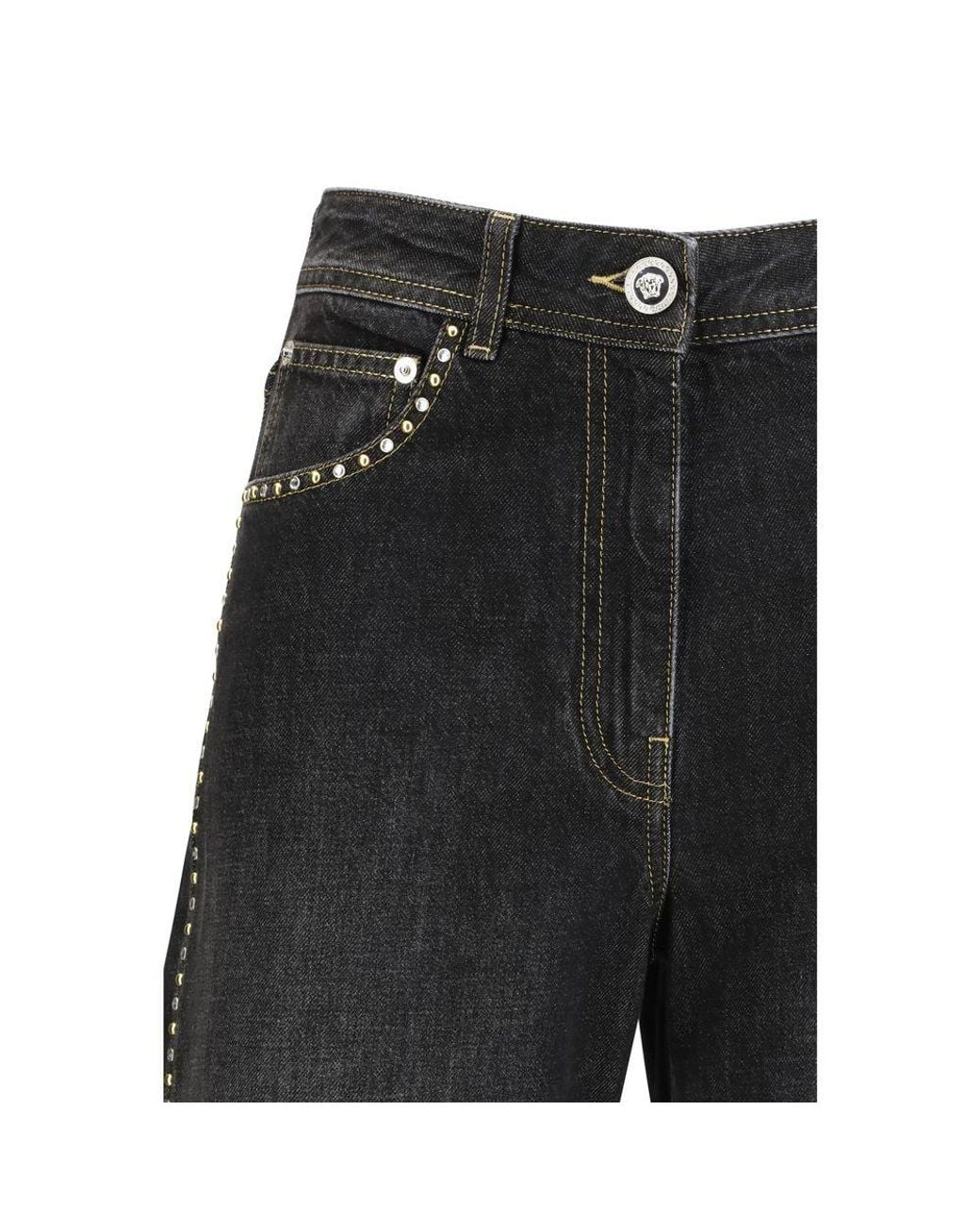 Versace Black Cotton Straight