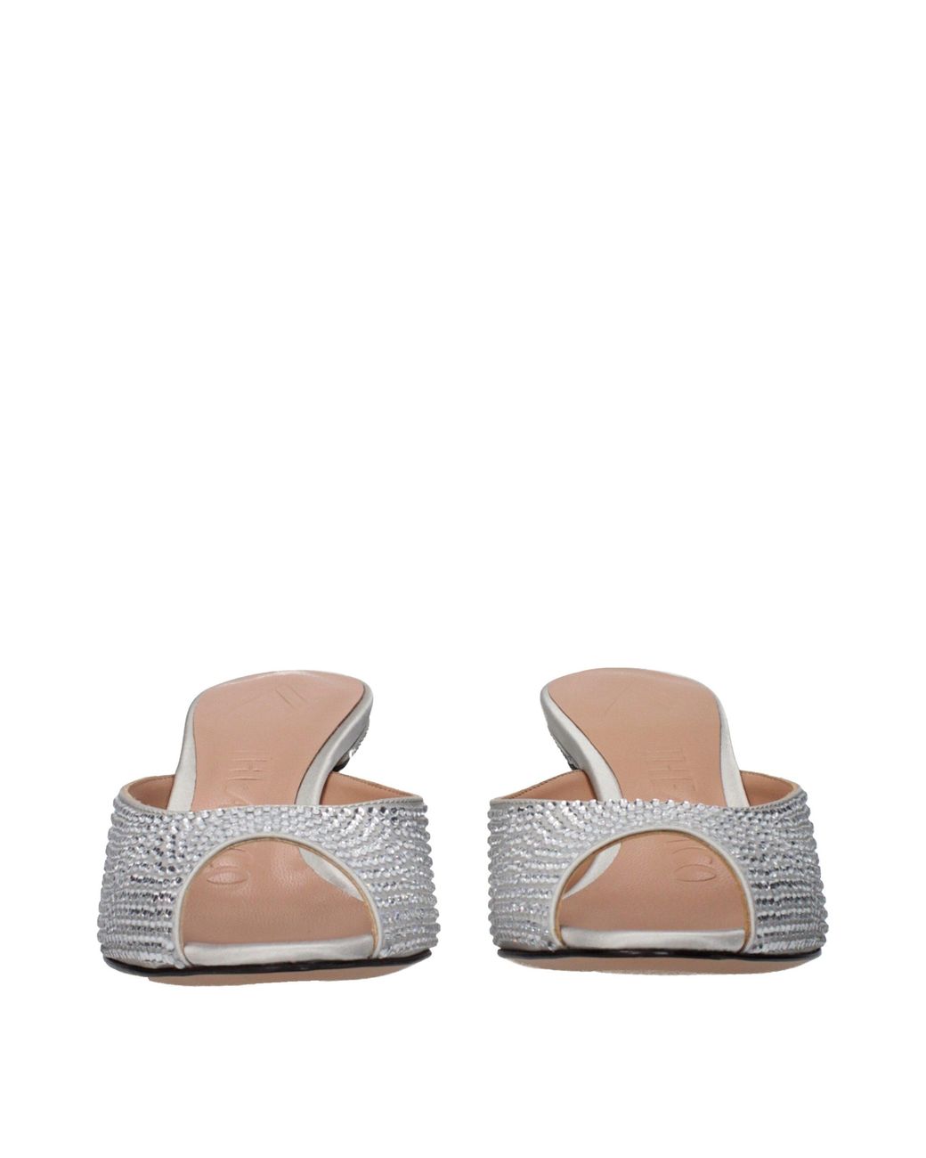 The Attico Metallic Ada Sandals Satin