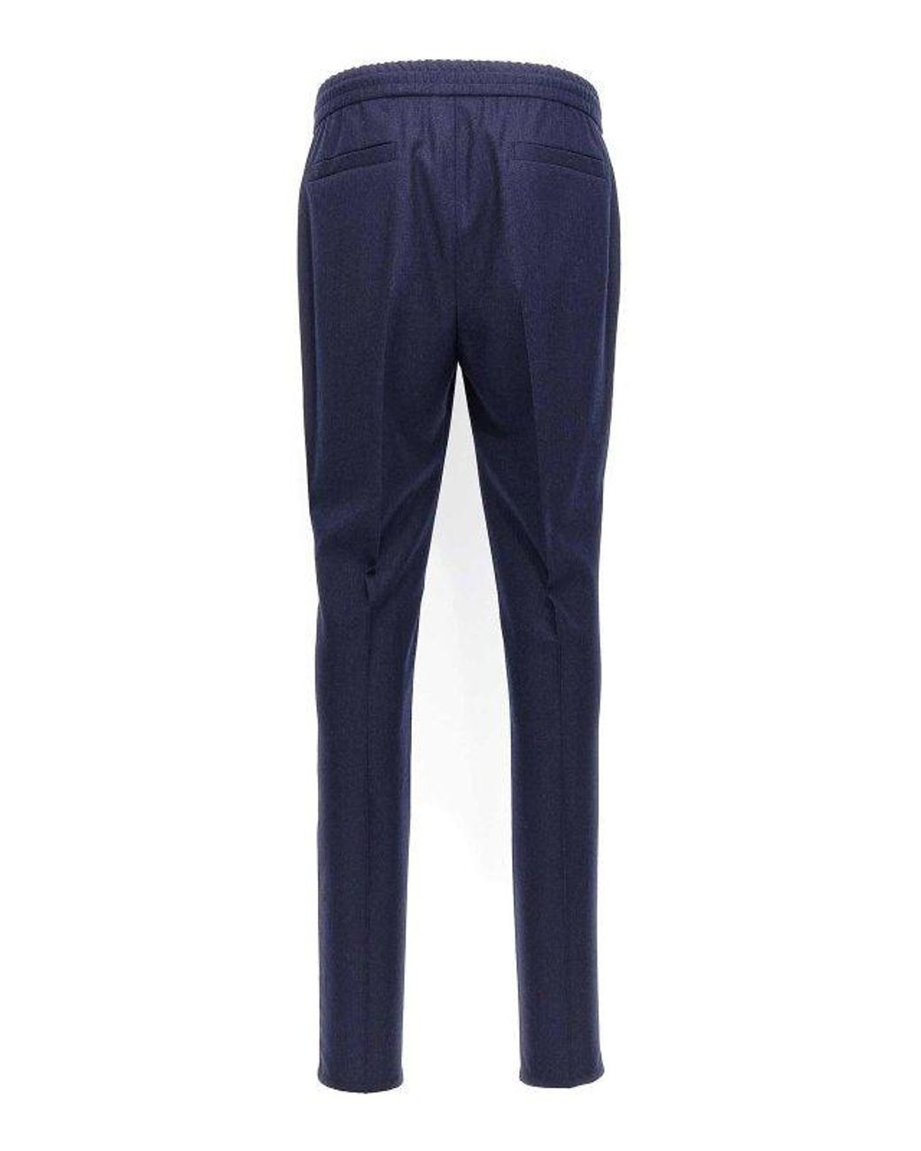 Brunello Cucinelli Blue Wool Casual Pants for men