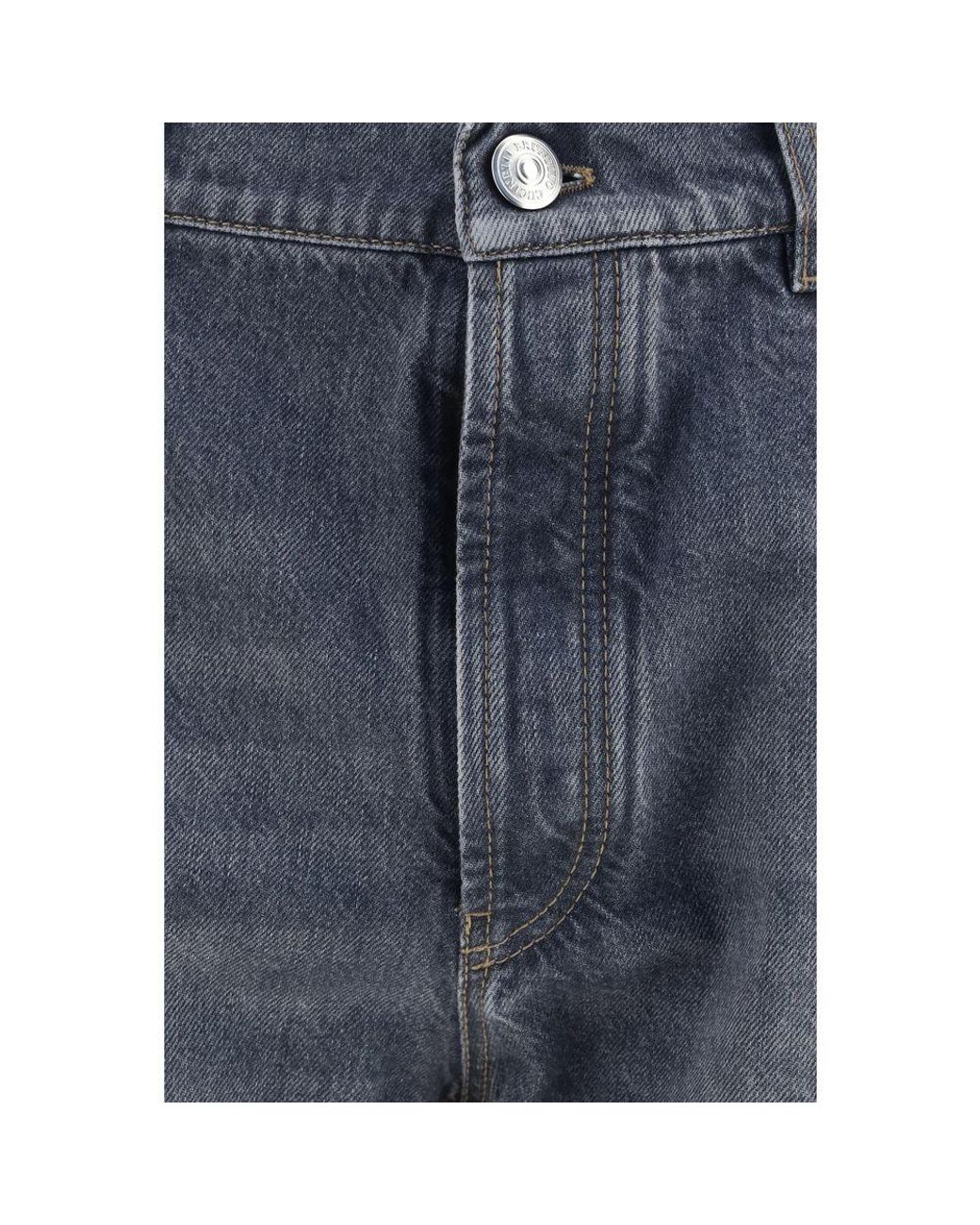 Brunello Cucinelli Blue Gray Cotton Straight for men