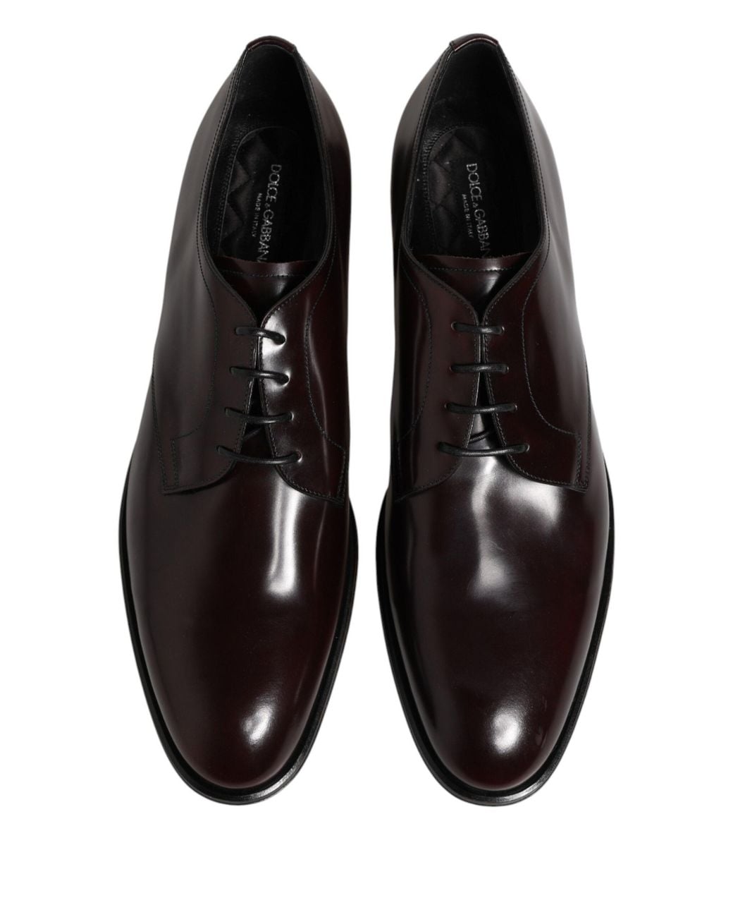 Dolce & Gabbana Black Lace Up Leather Dress Derby Shoes 100Lf for men