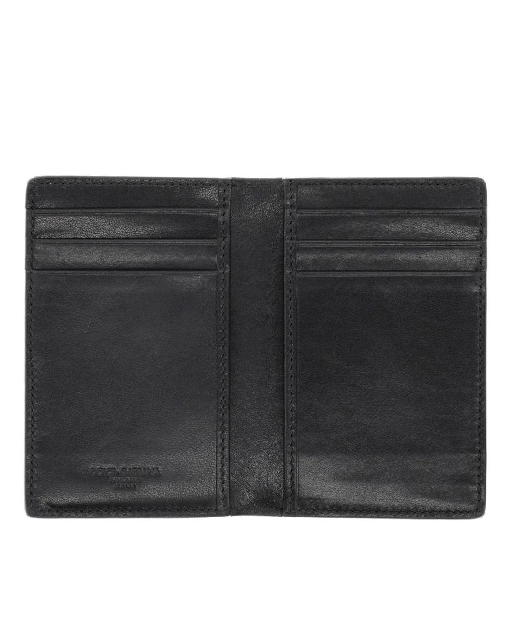 Dolce & Gabbana Black Dolce & Gabbana Logo-Applied Leather Card Case for men