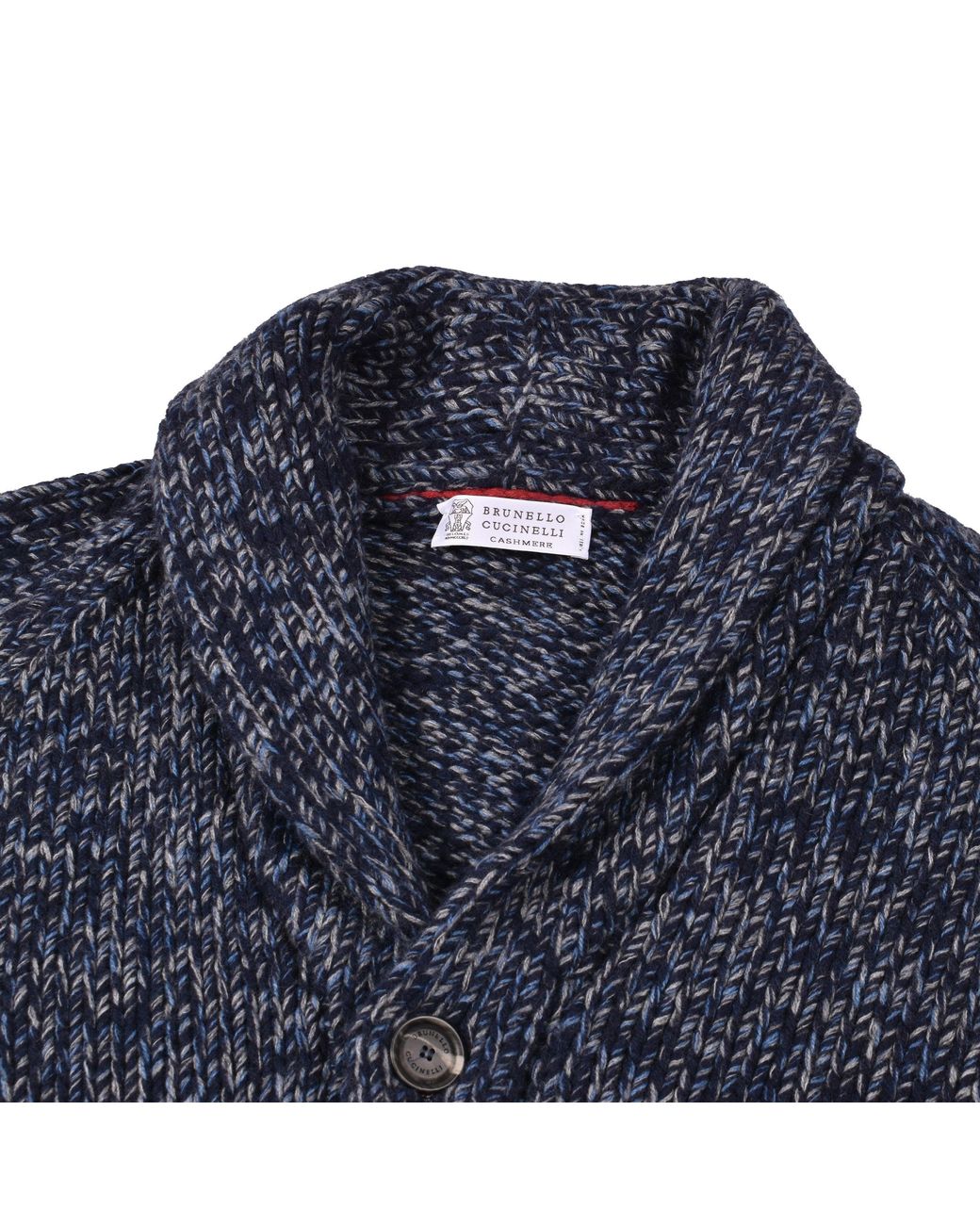 Brunello Cucinelli Blue Cashmere Knit Sweater for men