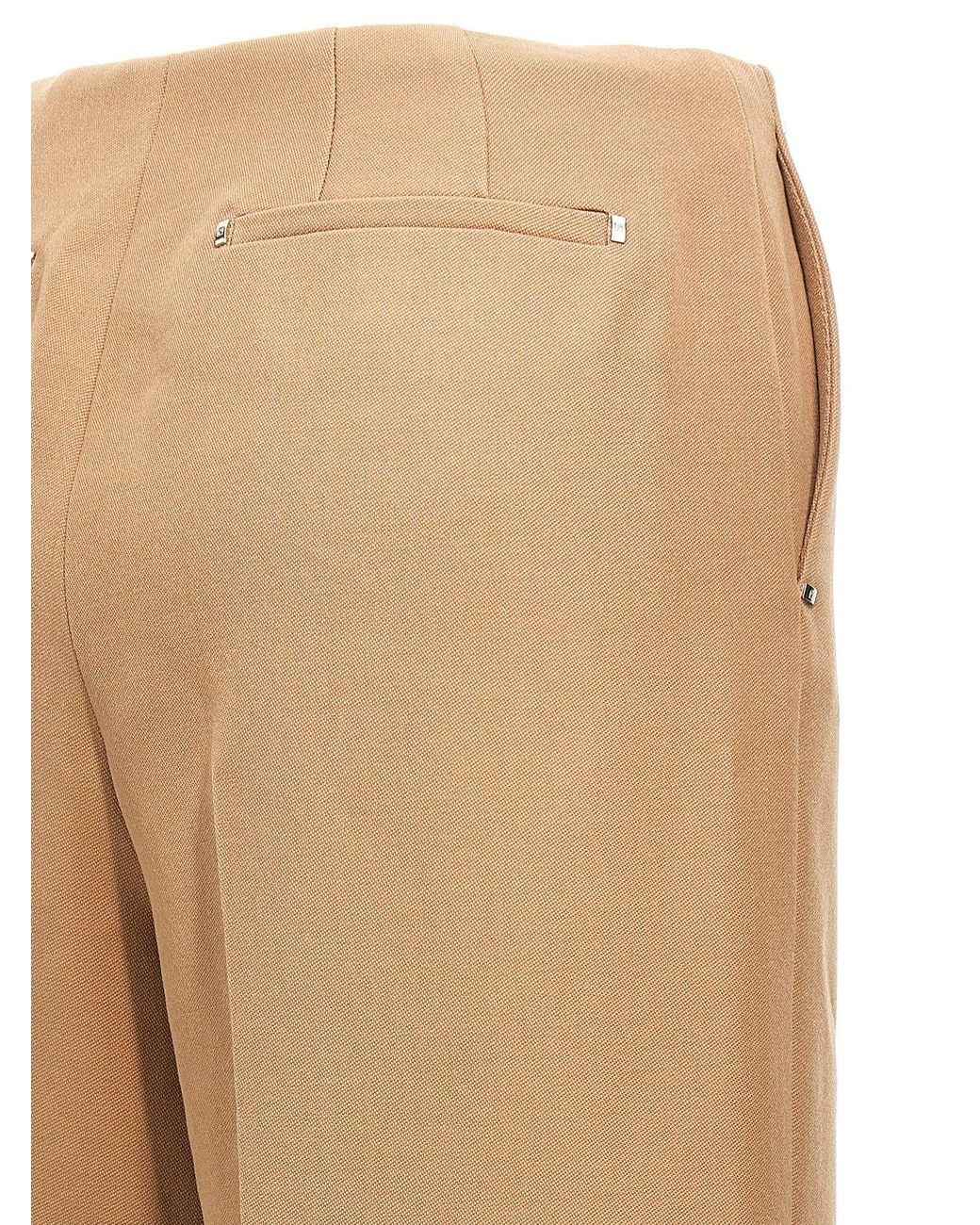 Fendi Natural Grain De Poudre Wool Trousers