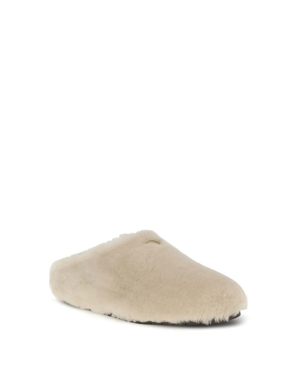 Prada White Fur Mules