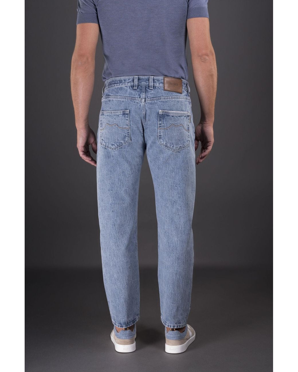 Moorer Black Light Relaxed Trousers for men