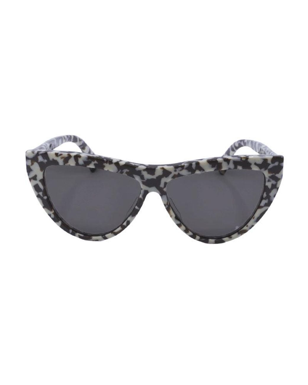Bottega Veneta Metallic Sunglasses Cat Eye Full Rim, Ivory Havana Frame And Lens Bv1018S006