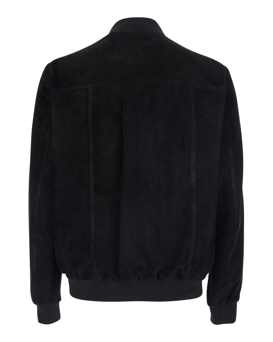 Low Brand Black Jacket With High Collar And Button Closure for men