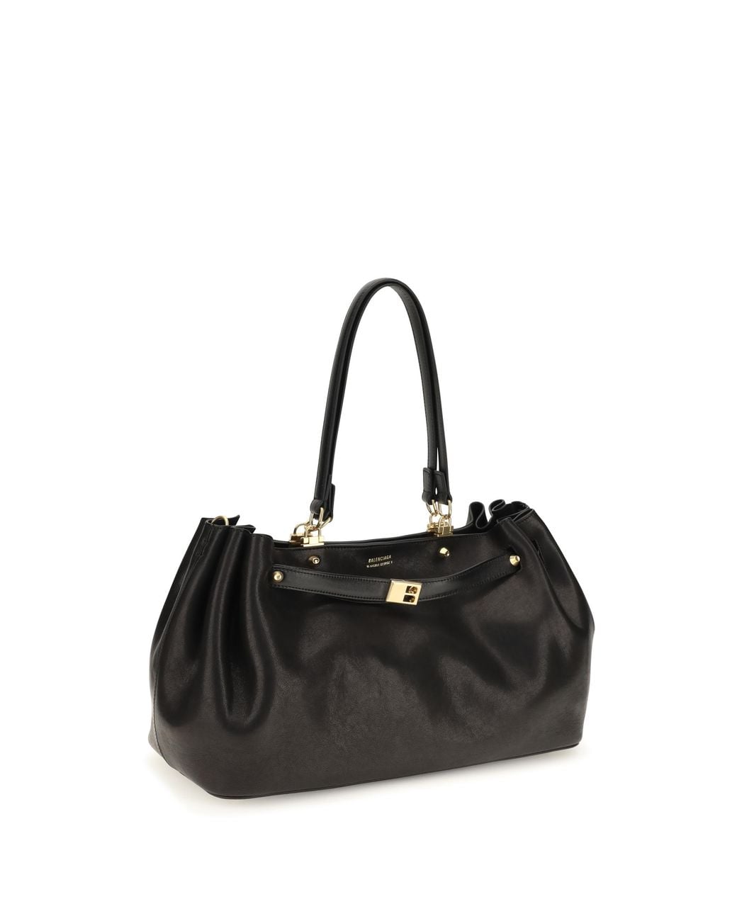 Balenciaga Black Medium Bel Air Tote Shoulder Bag Calf Suede