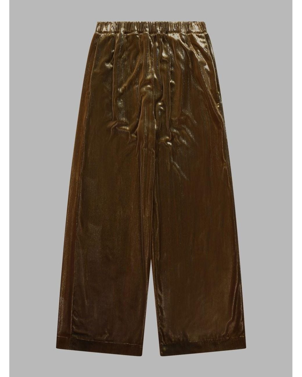 Alysi Green Velvet Trousers Polyester