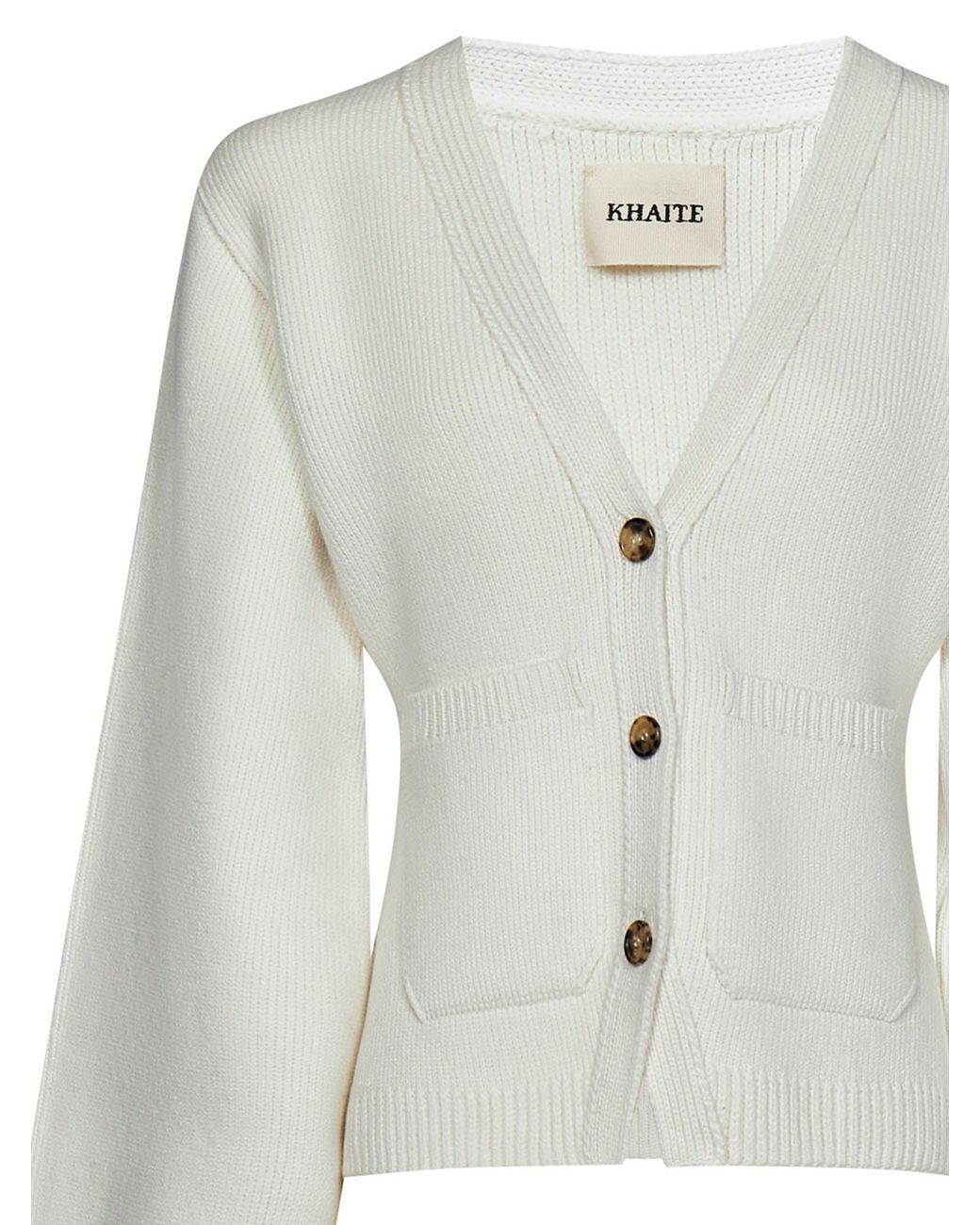 Khaite White Cardigan