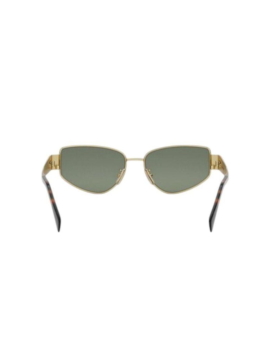 Céline Green Sunglasses- Metal Eyewear