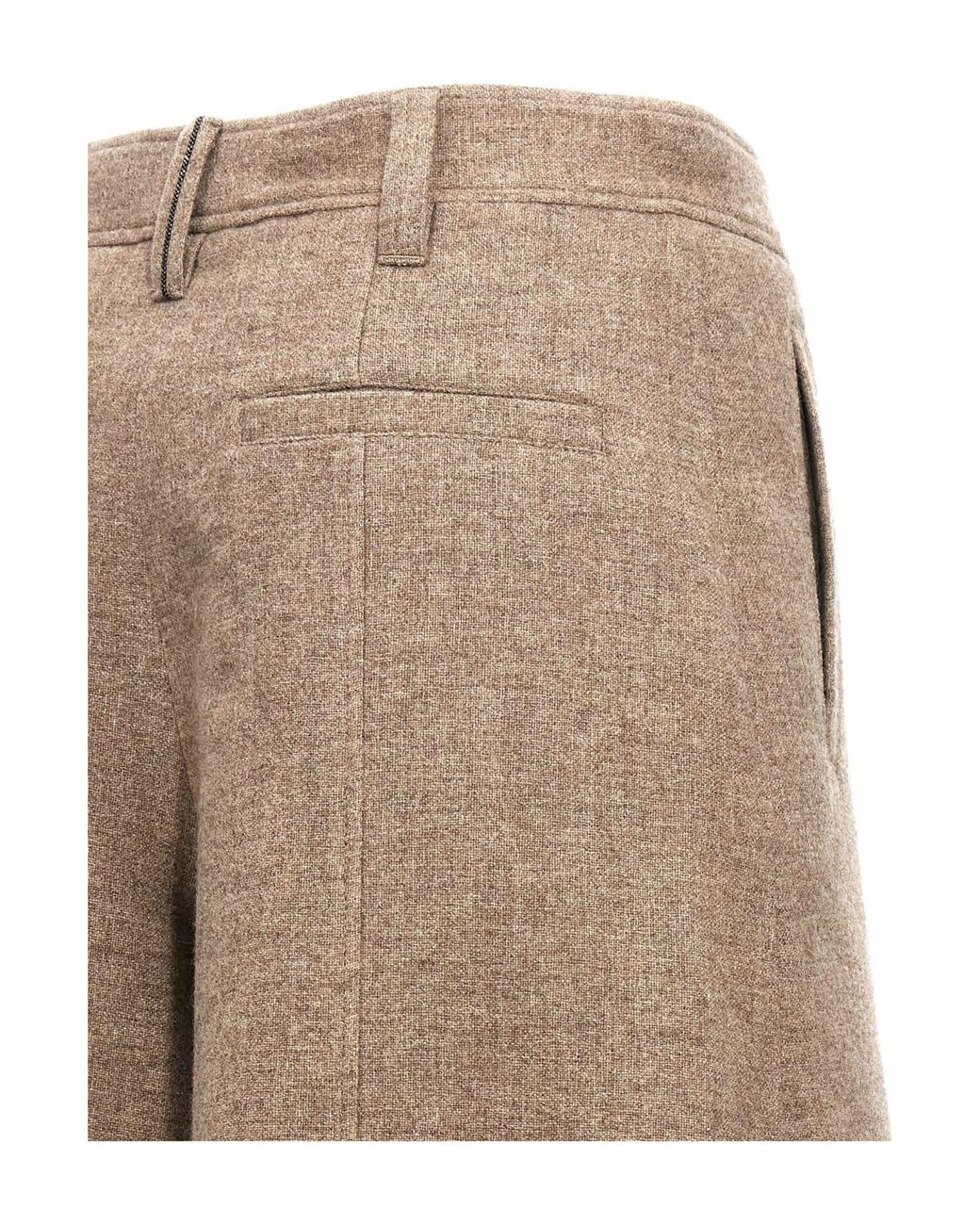 Brunello Cucinelli Natural Beige Yak Bermuda Shorts