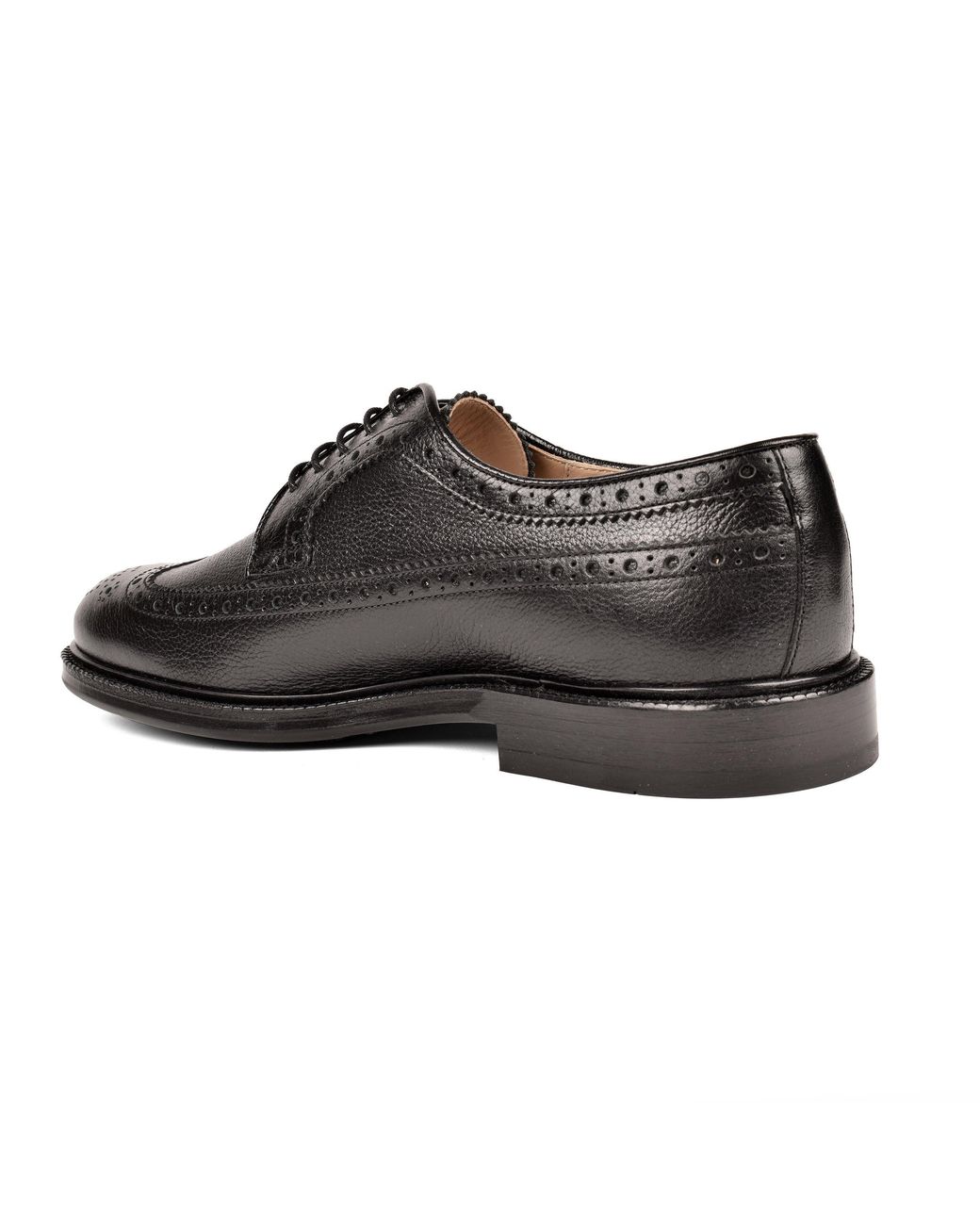 Brunello Cucinelli Gray Leather Brogue Shoes for men