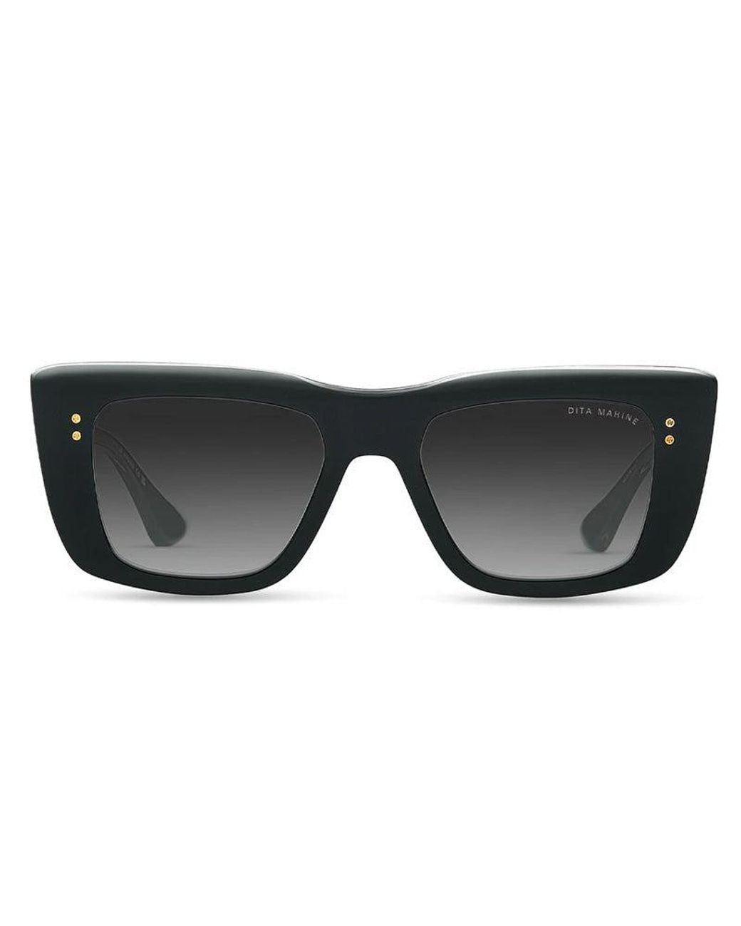 Dita Eyewear Black Sunglasses Square Full Rim, Frame And To Clear Gradient Lens