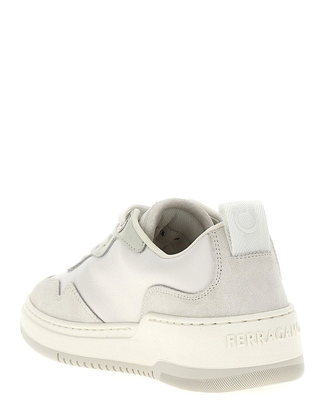 Ferragamo White Dania Sneakers