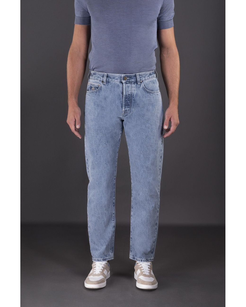 Moorer Black Light Relaxed Trousers for men
