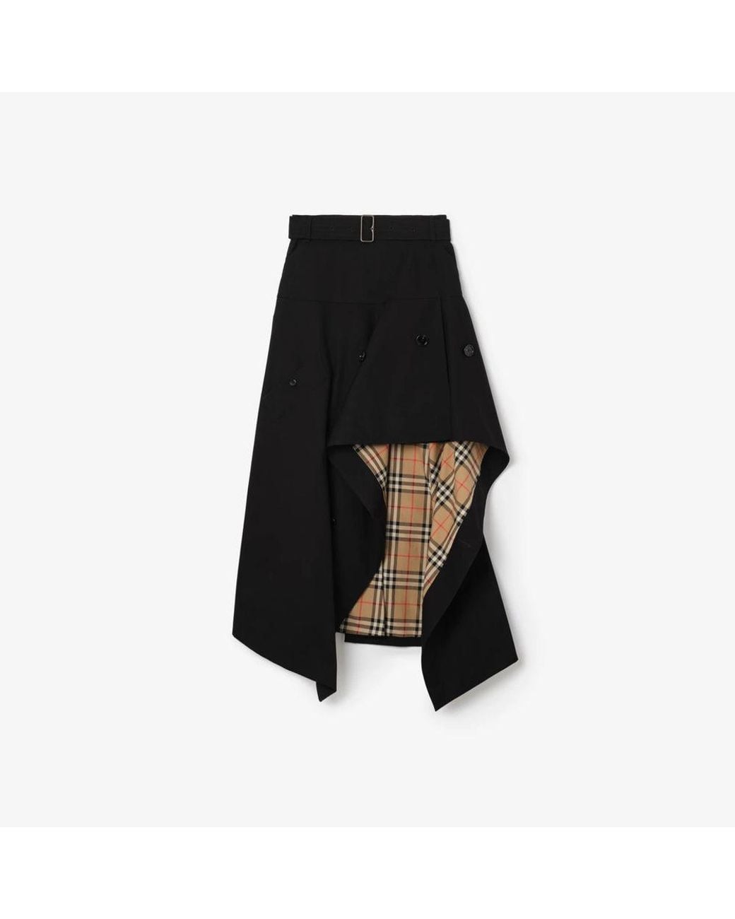 Burberry Black Burberry Burberry Check Midi Skirt