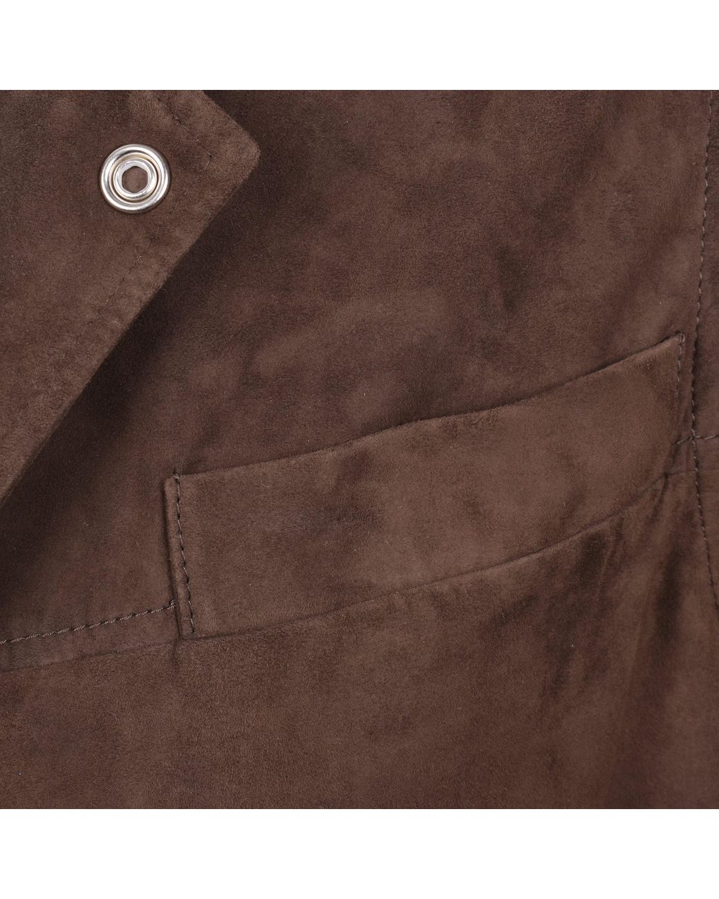 Brunello Cucinelli Brown Suede Sleeveless Jacket for men