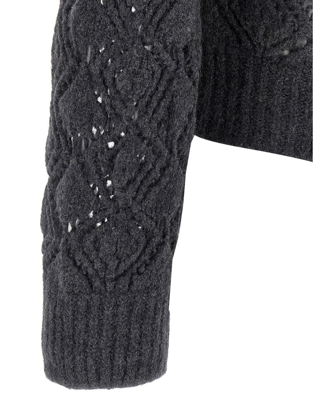 Jil Sander Black Openwork Wool Cardigan Virgin Sweater, Cardigans for men