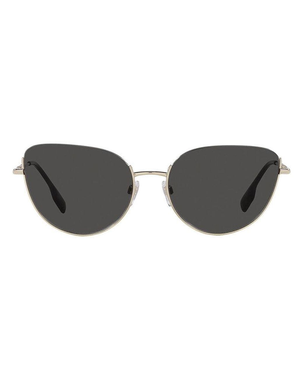 Burberry Black Sunglasses Cat Eye Semi Rim, Light Frame And Dark Lens Be3144110987
