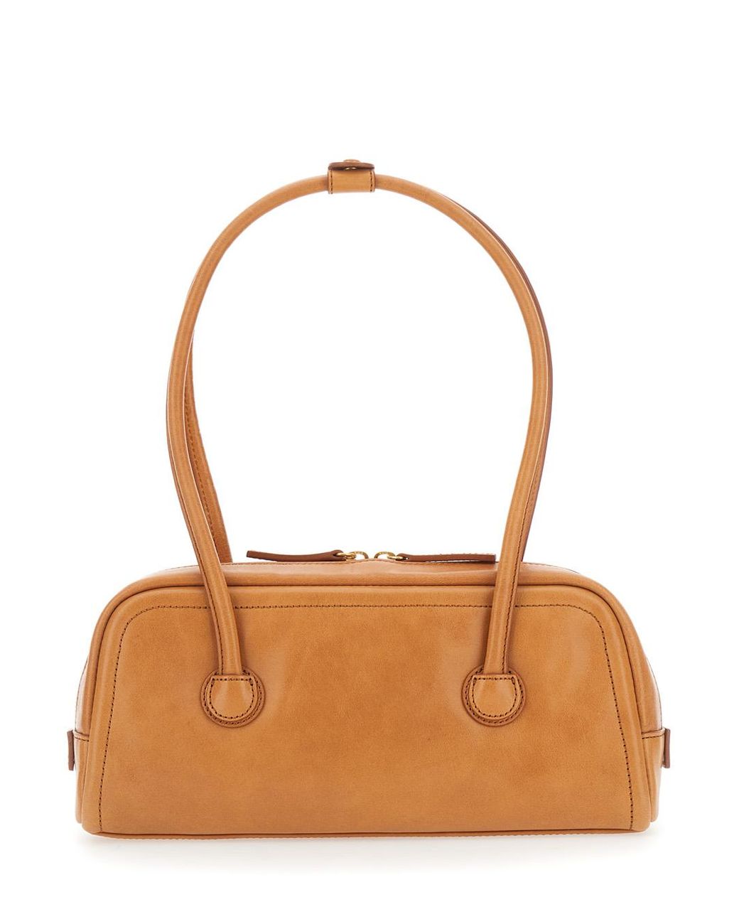 MARGE SHERWOOD Brown Shoulder Bag Soft Boston Ew Leather Cow