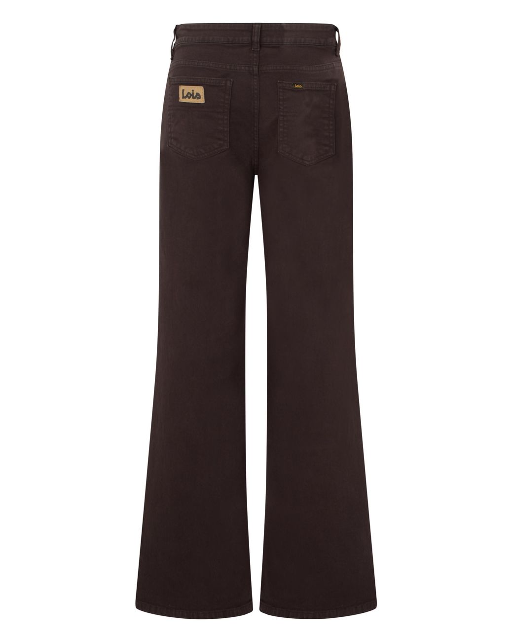 Lois Brown Wide-Leg Jeans Cotton