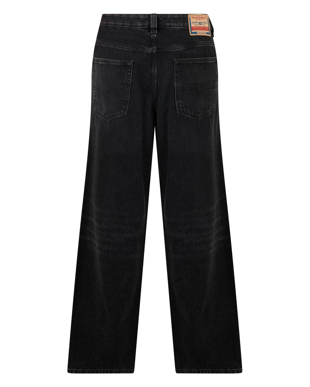 DIESEL Black Wide-Leg Denim Jeans Cotton Regular & Straight-Leg for men