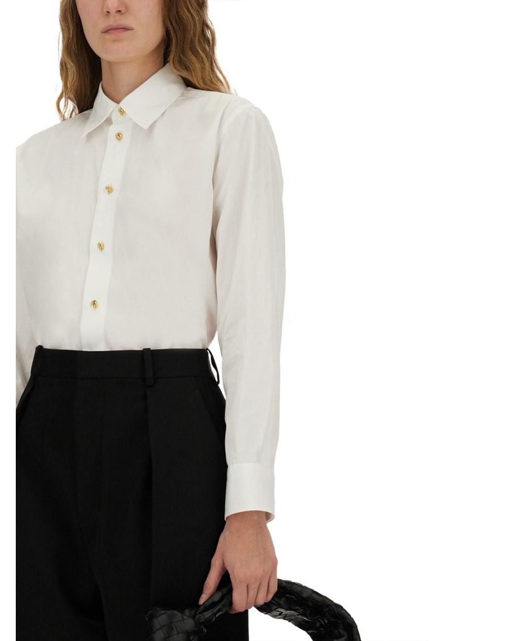 Bottega Veneta White Shirt Cotton Poplin