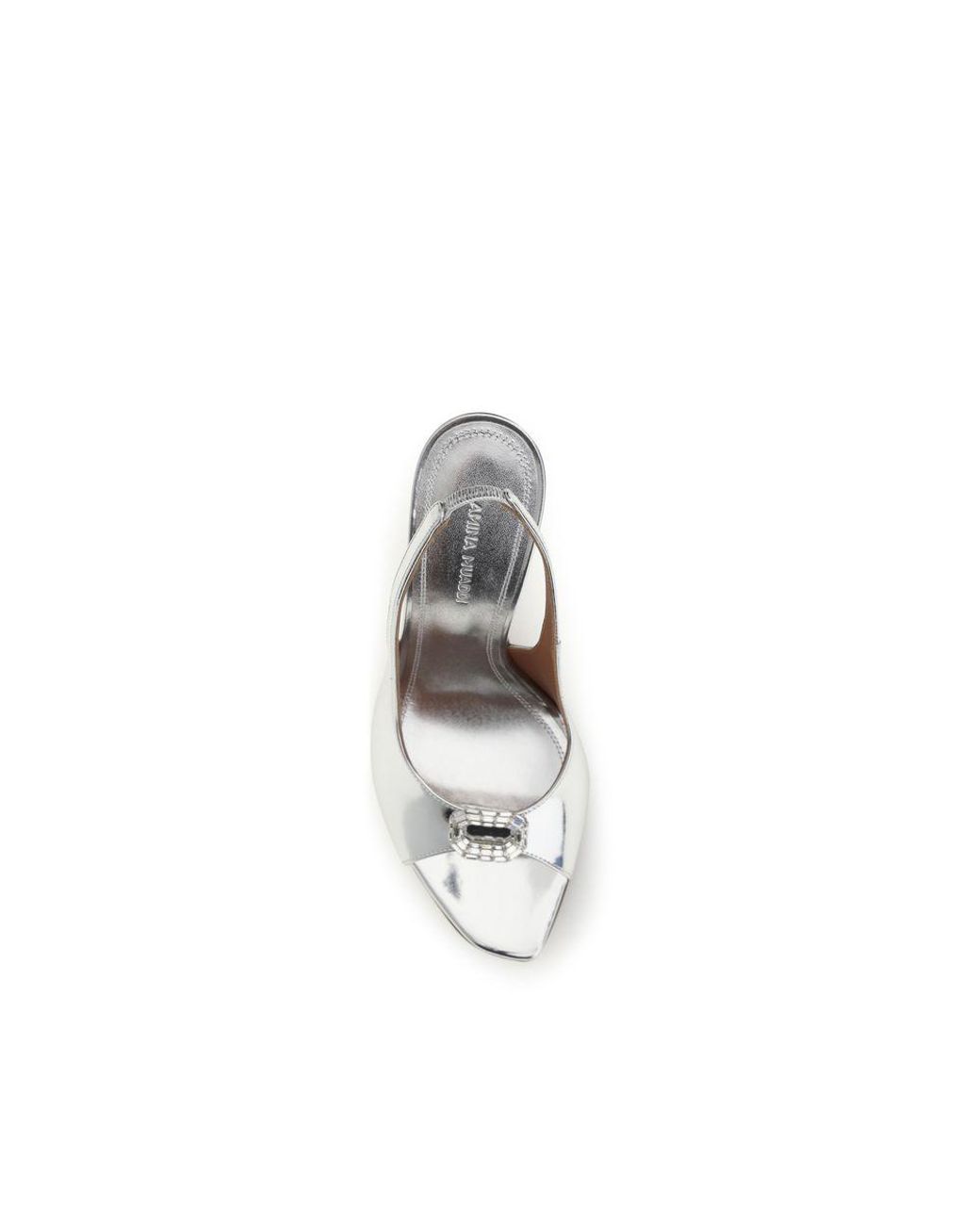 AMINA MUADDI White Calf Leather Bos Taurus Sandals