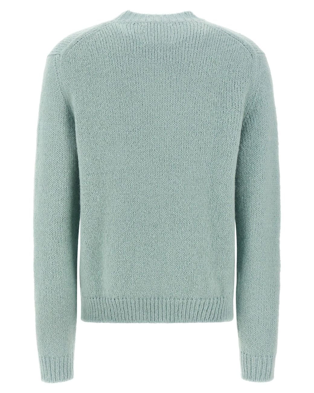 Jil Sander Green Alpaca Wool Blend Sweater