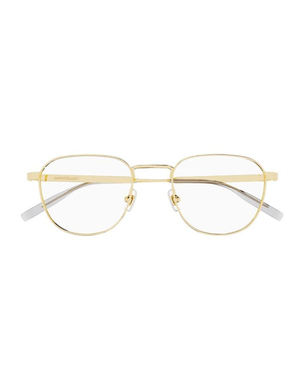 Montblanc Metallic Eyeglasses Square Full Rim, Frame And Clear Demmo Lens Mb0230O005 Sunglasses