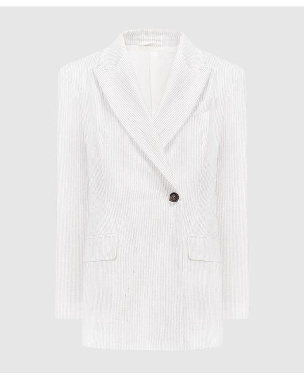 Brunello Cucinelli White Off Tailored Blazer