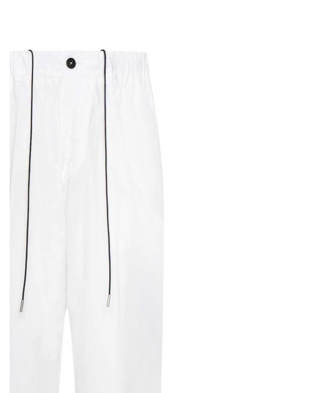 Low Brand White Loose-Fit Trousers for men