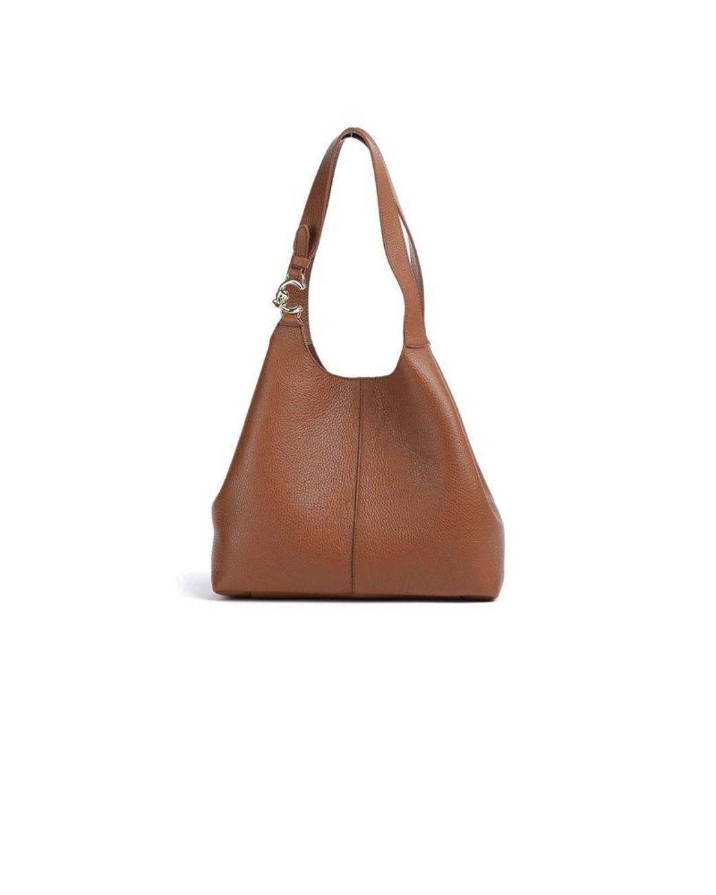 Coccinelle Brown Hobo Bag Grained Leather Handbags
