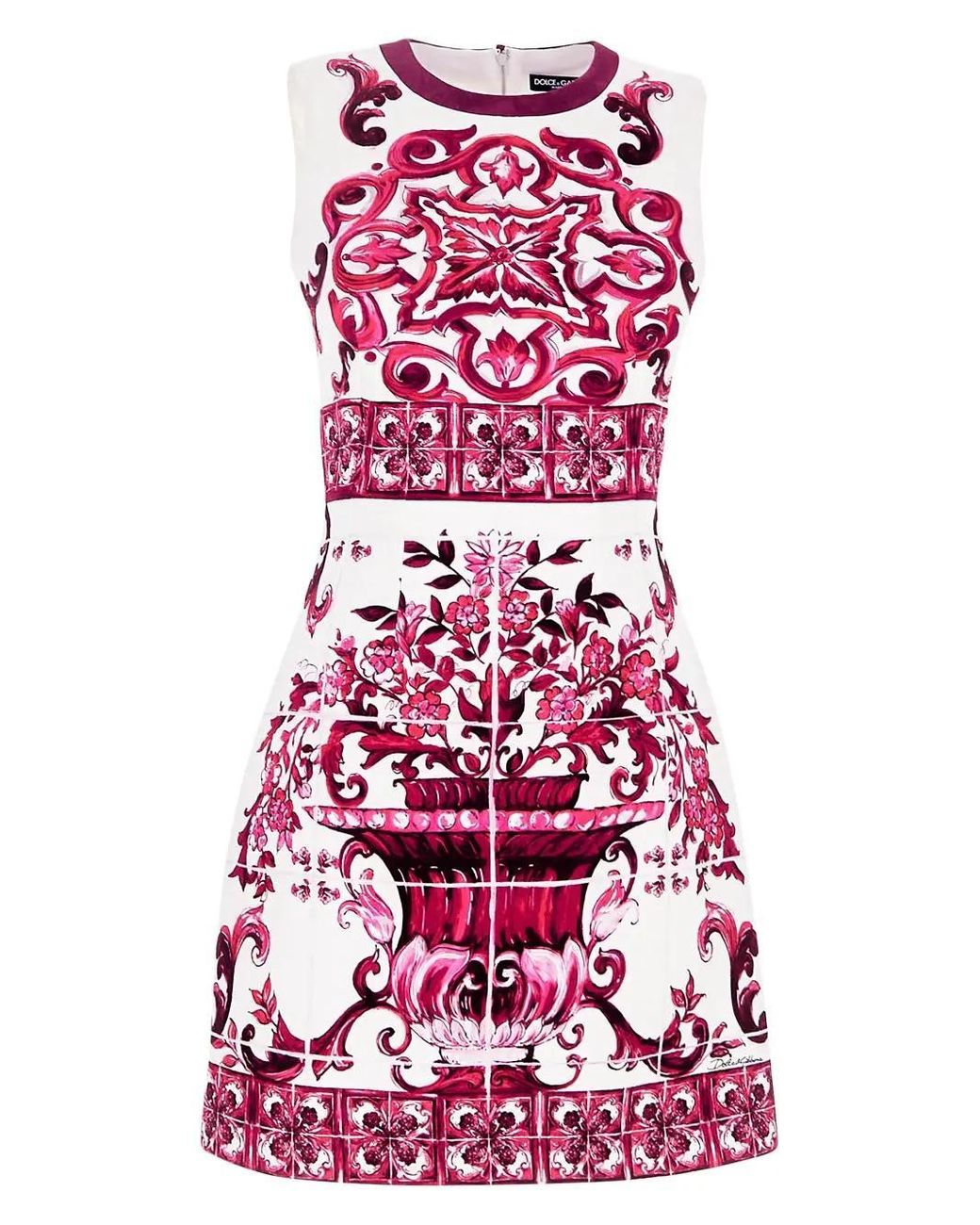 Round neck top brocade bodycon dress