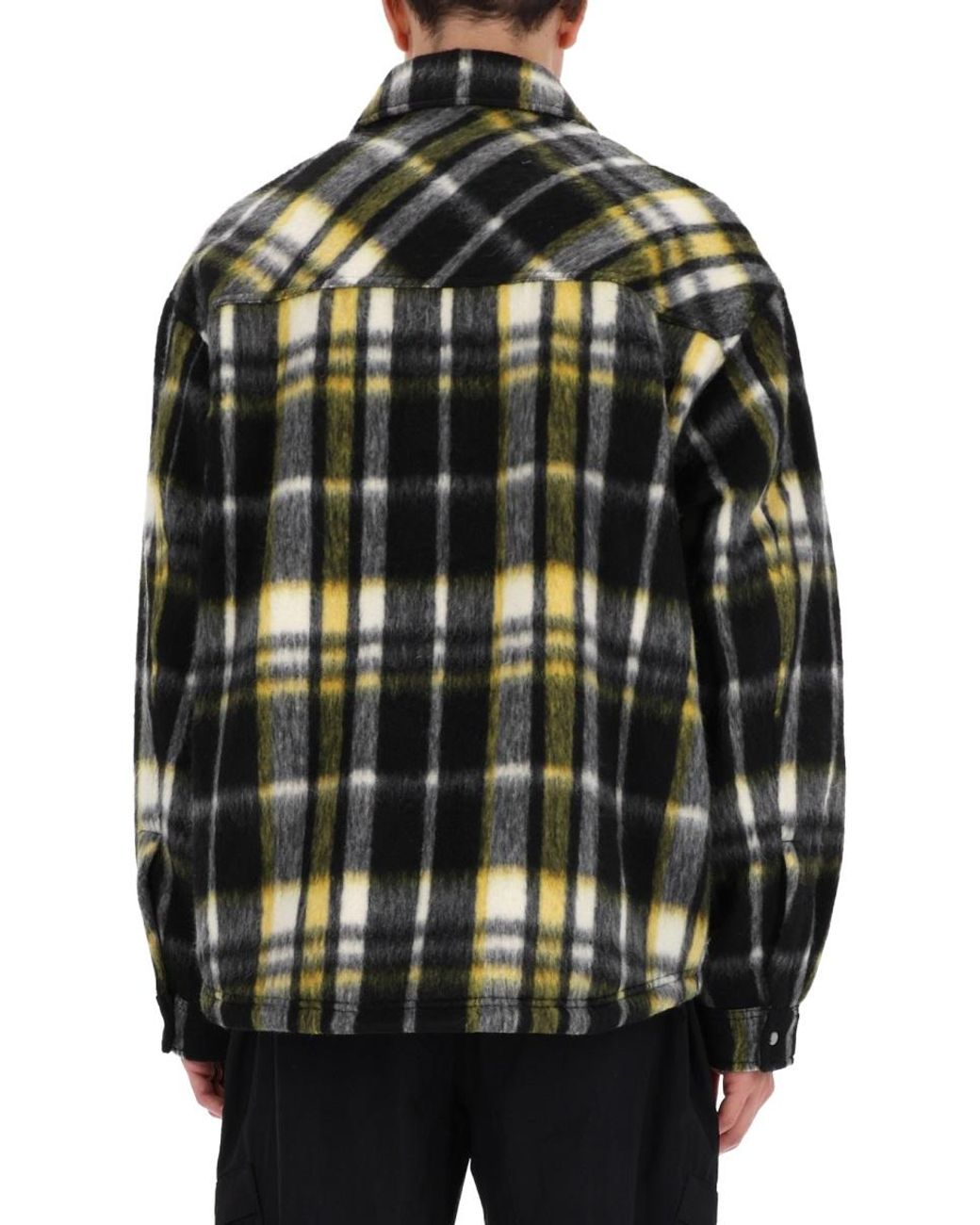 Represent Black Textured Overshirt Polyester Shirt for men