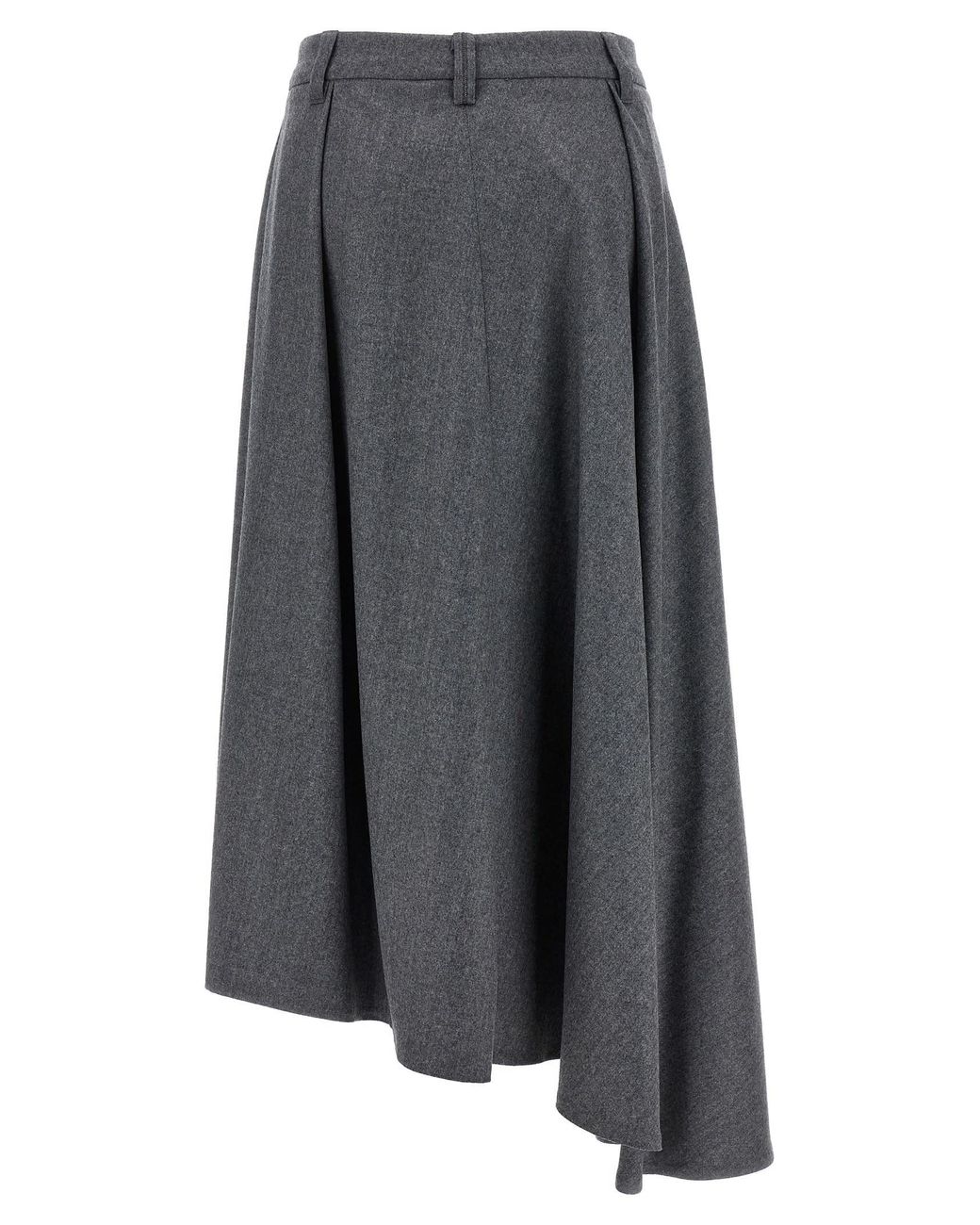 BRUNELLO CUCINELLI スカート【サイズL】【グレー】 レディース エレガント＆カジュアルスカート | Brunello Cucinelli