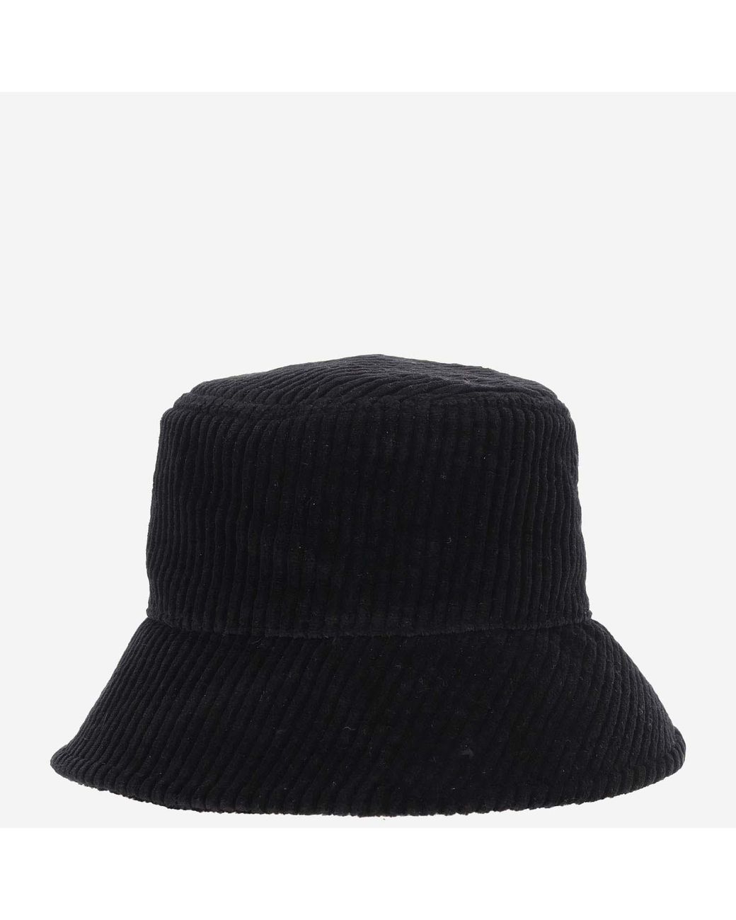 Jil Sander Black Bucket Hat Cotton Velvet