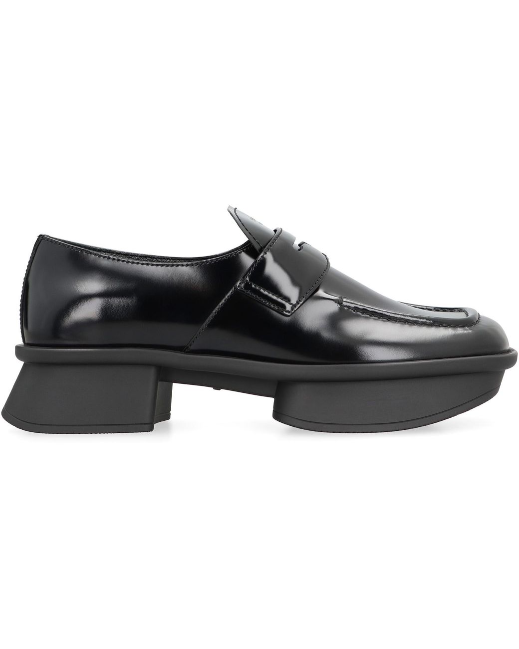 Prada Black Leather Loafers Calf