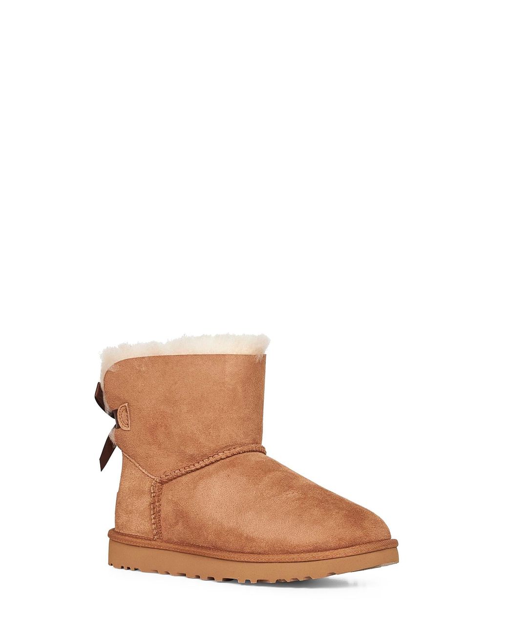 Ugg Brown Chestnut Mini Bailey Bow Ii Ankle Boots