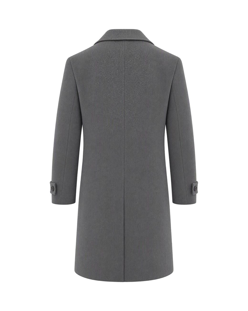 L.b.m. 1911 Gray Double-Breasted Coat Virgin Wool for men