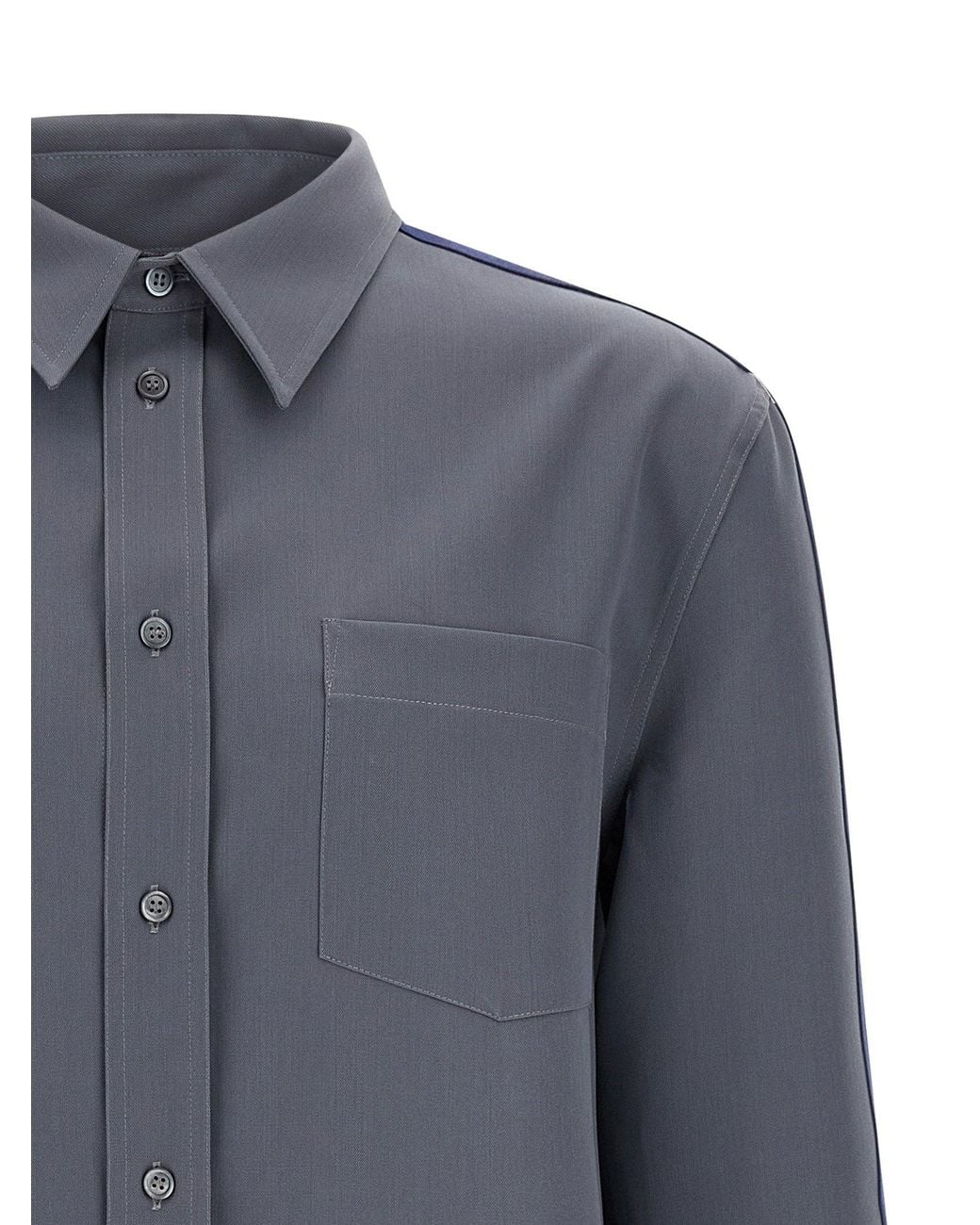 Marni Blue Virgin Wool Shirt for men