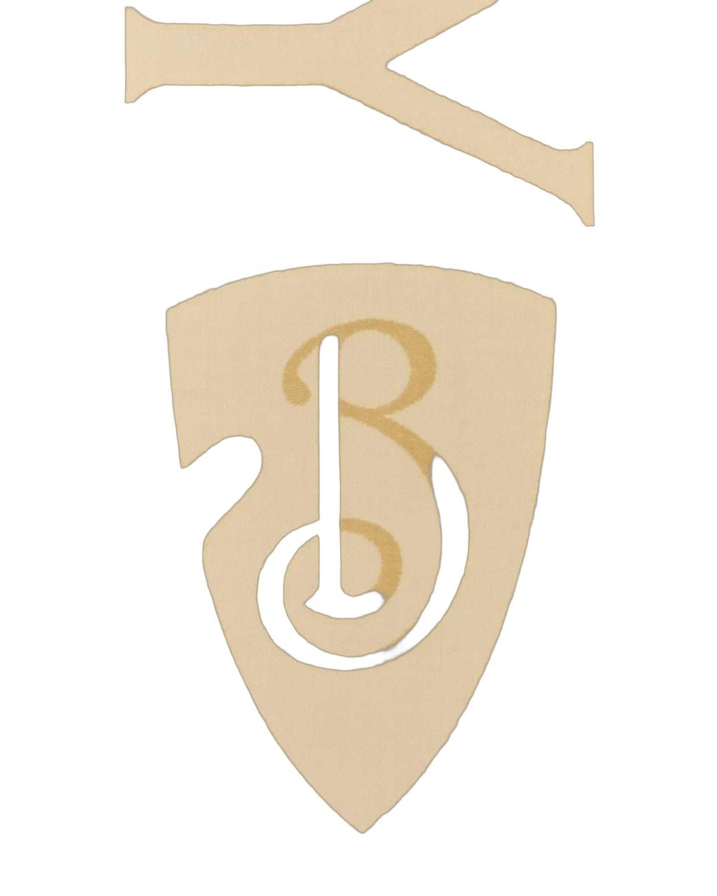Burberry Natural Burberry Monogram Wool Scarf