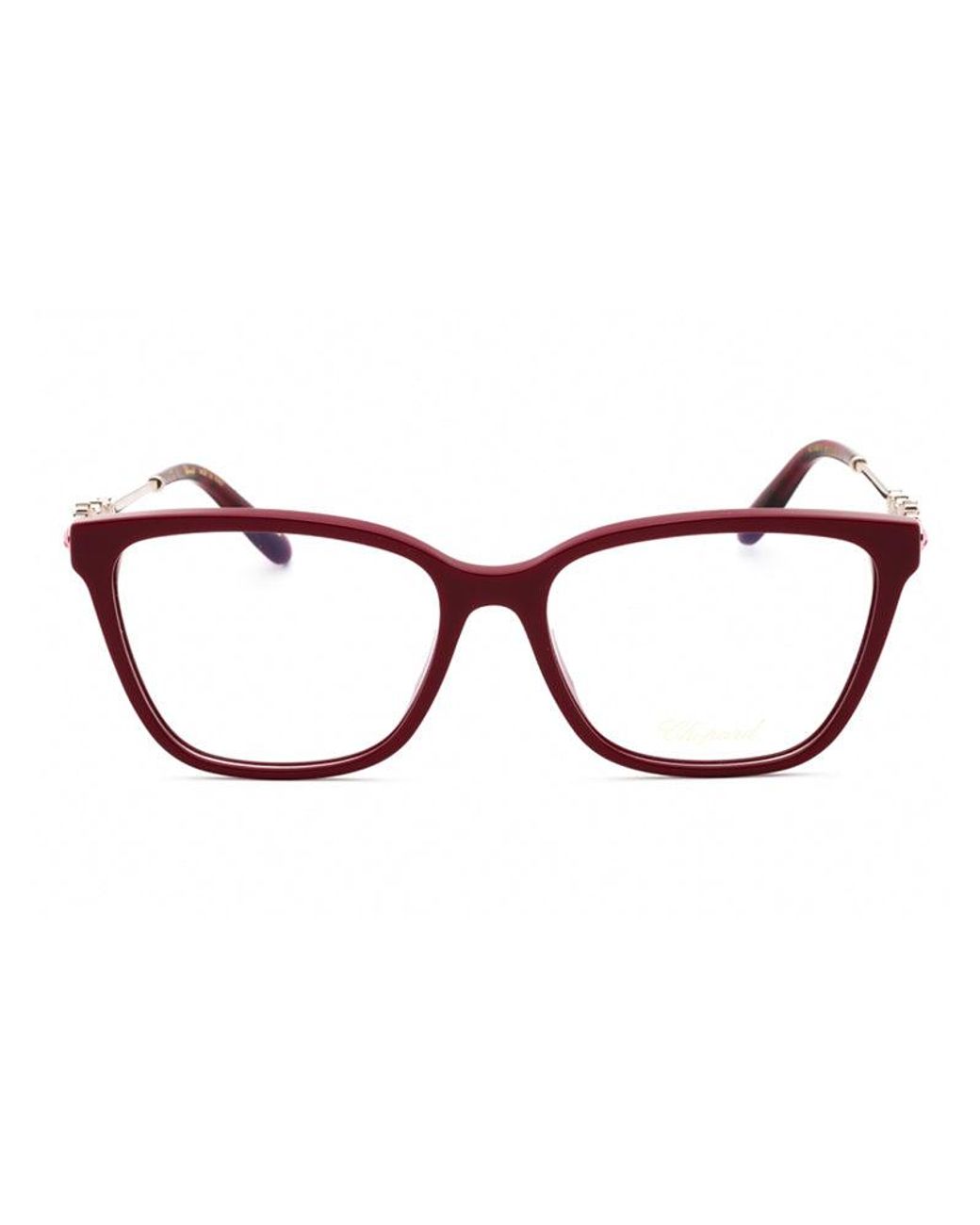 Chopard Brown Eyeglasses Square Full Rim, Frame And Clear Demo Lenses Lens Vch361S08La