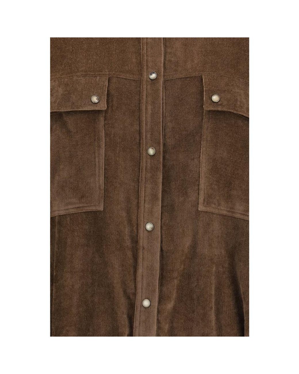 Brunello Cucinelli Brown Viscose Pattern Shirt