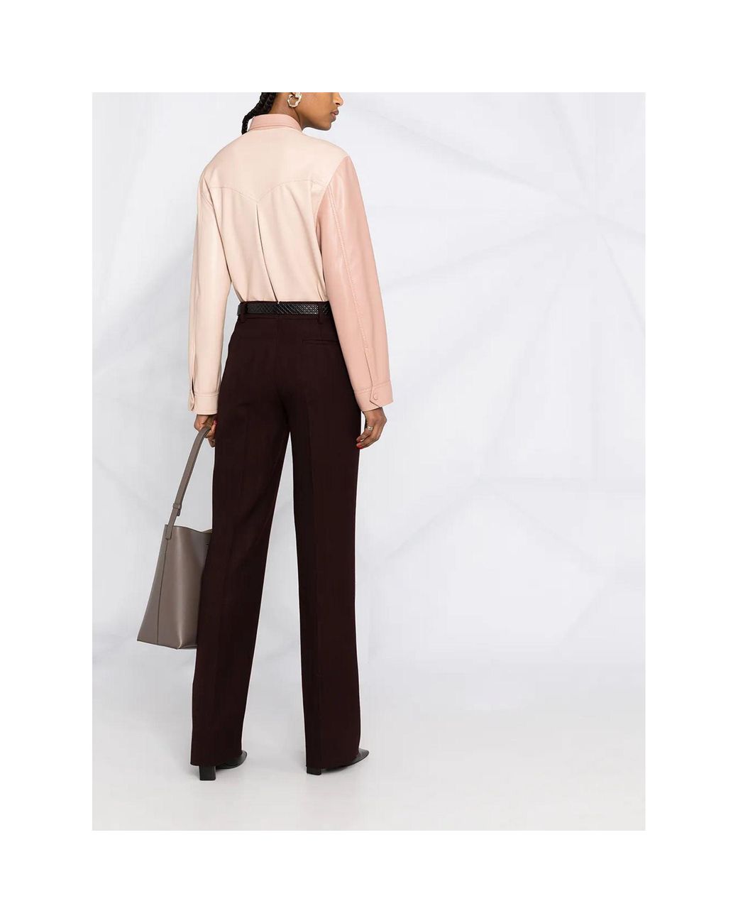 Ferragamo Brown Straight-Leg Trousers